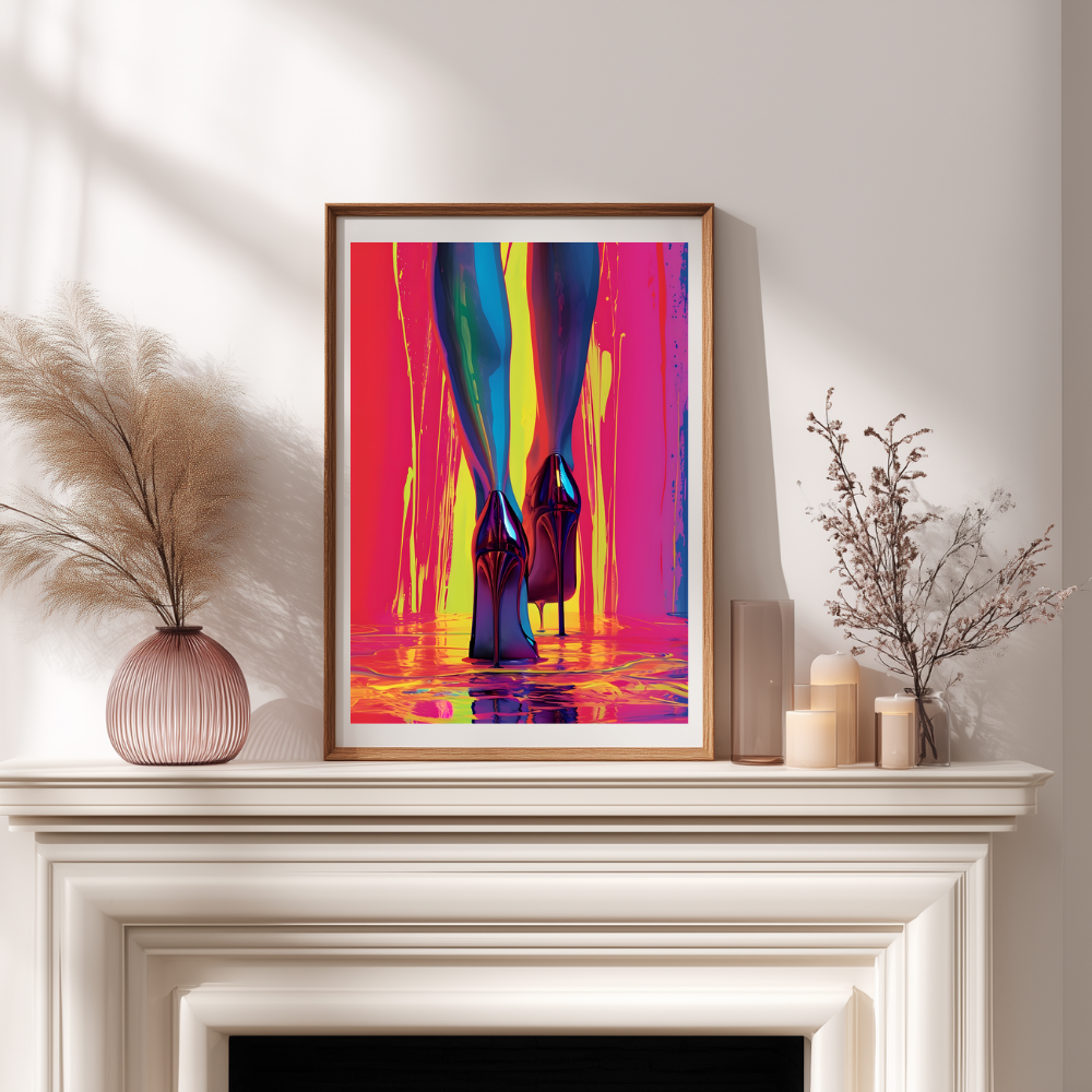 Stilettos PopArt Wall Print | Modern Art