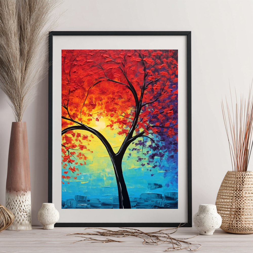Multi Tree Wall Print | Modern Art