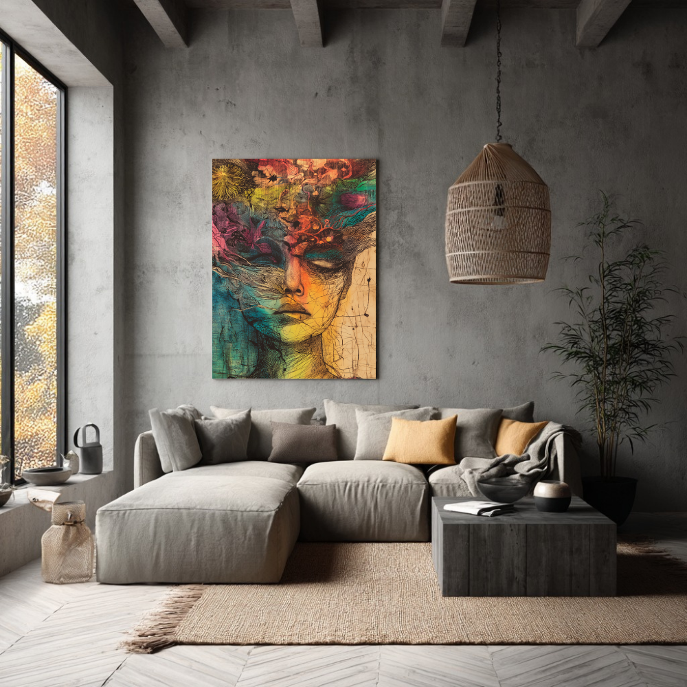Female Wall Print | Colourful Modern