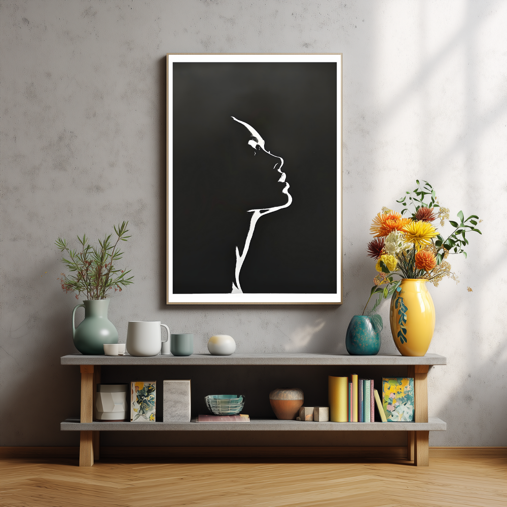 Woman Silhouette Wall Art | Modern Print