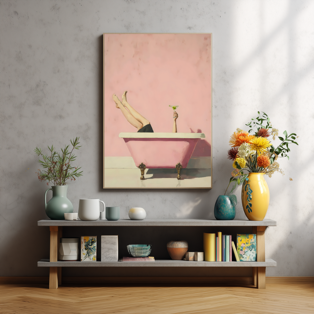 Lady in Bath wall Print | Modern Art