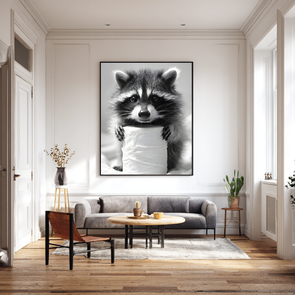 Raccoon Wall Art | Colourful Modern Print