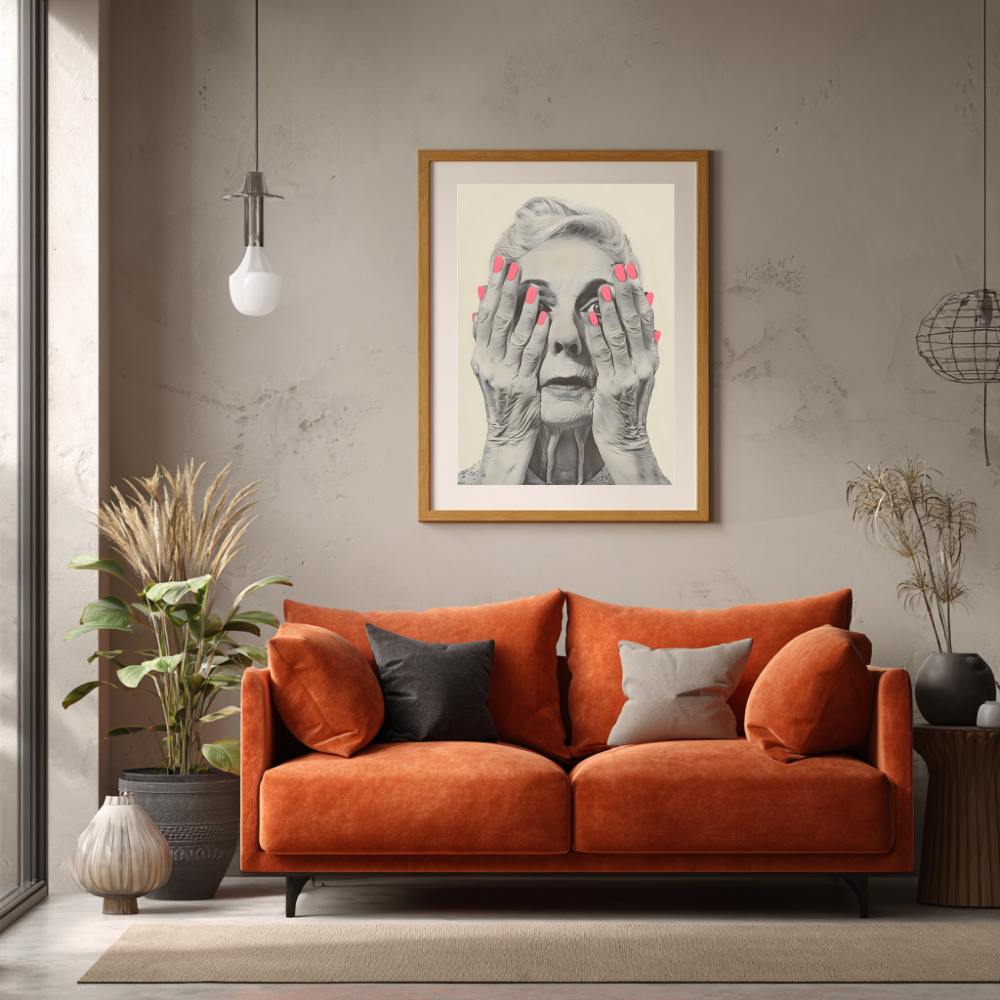 Mature Lady Wall Art | Colourful Modern Print