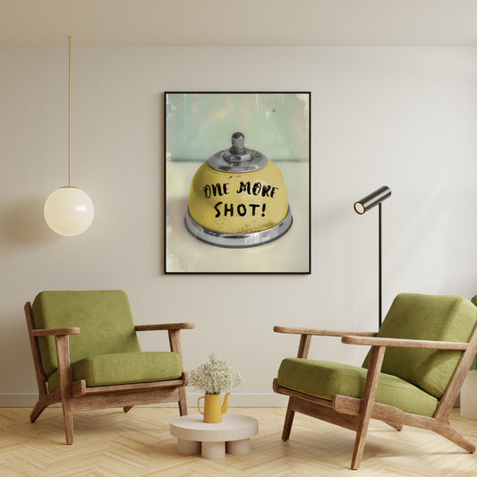 One More Shot Wall Art | Colourful Modern Print
