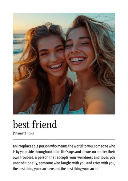 Personalised Best Friend Photo Print | Custom Friendship Art