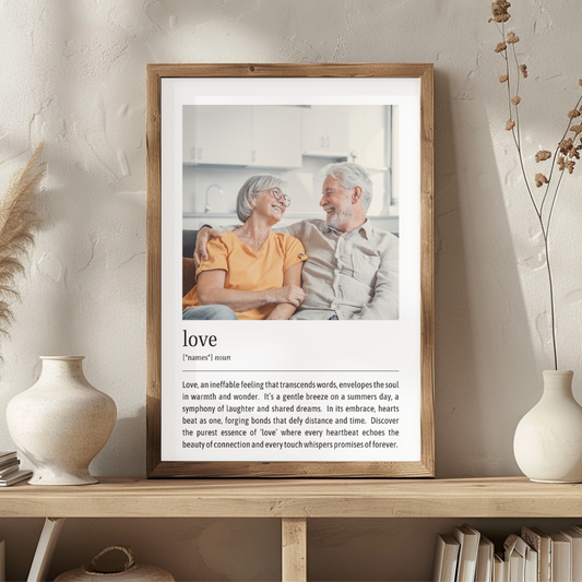 Personalised Love Photo Print | Custom Definition Wall Art