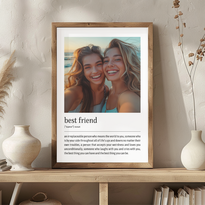 Personalised Best Friend Photo Print | Custom Friendship Art