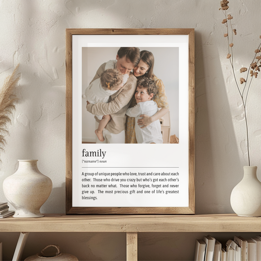 Personalised Family Photo Print | Custom Definition Wall Art