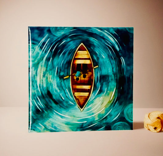 Rowing Boat Art Fridge Magnet | Bright Décor