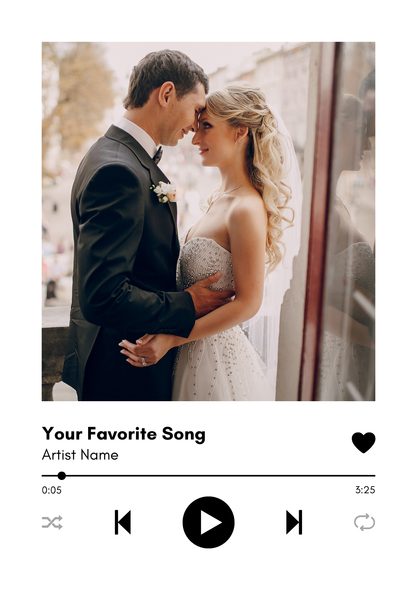 Custom Spotify Song Print | Personalised Music Photo Poster